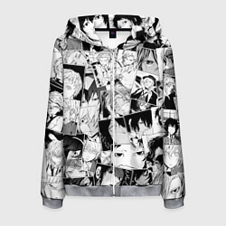 Мужская толстовка на молнии Bungo Stray Dogs pattern