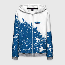 Толстовка 3D на молнии мужская Ford форд, цвет: 3D-меланж