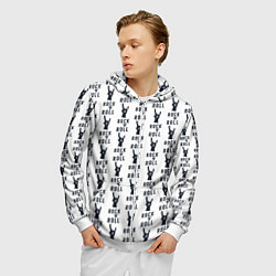 Толстовка 3D на молнии мужская Рок-н-ролл сила, цвет: 3D-белый — фото 2