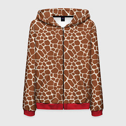 Мужская толстовка на молнии Шкура Жирафа - Giraffe