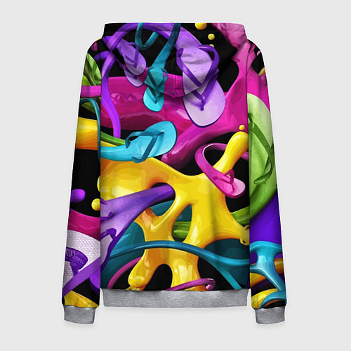 Мужская толстовка на молнии Пляжный паттерн Summer / 3D-Меланж – фото 2