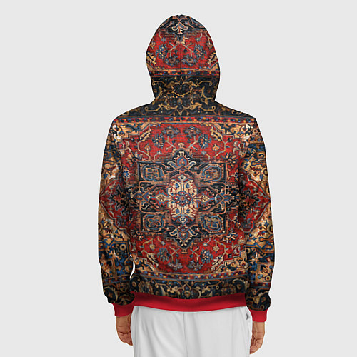 Мужская толстовка на молнии КОВЁР ПАЛАС / 3D-Красный – фото 4