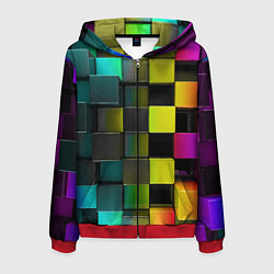 Мужская толстовка на молнии Colored Geometric 3D pattern