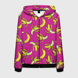 Мужская толстовка на молнии Banana pattern Summer Color