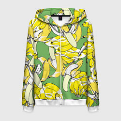 Мужская толстовка на молнии Banana pattern Summer Food