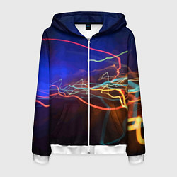 Мужская толстовка на молнии Neon vanguard pattern Lightning Fashion 2023