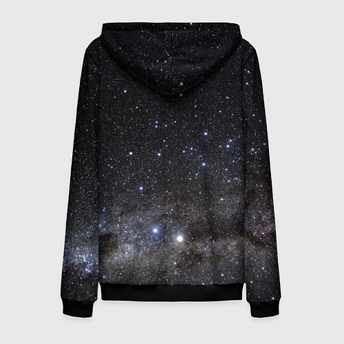 Мужская толстовка на молнии Космический космос / 3D-Черный – фото 2