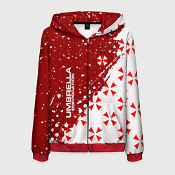 Мужская толстовка на молнии Resident Evil Umbrella Corporation паттерн