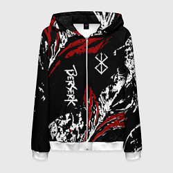 Мужская толстовка на молнии BERSERK BLACK MASK - БЕРСЕРК ЧЁРНАЯ МАСКА