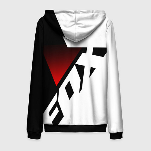 Мужская толстовка на молнии FOX RACING - ФОКС ЧЕРНЫЙ И БЕЛЫЙ / 3D-Черный – фото 2