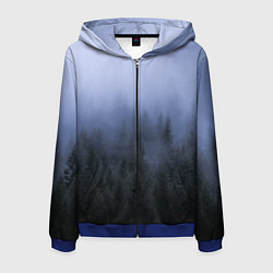Мужская толстовка на молнии Лес в ночи