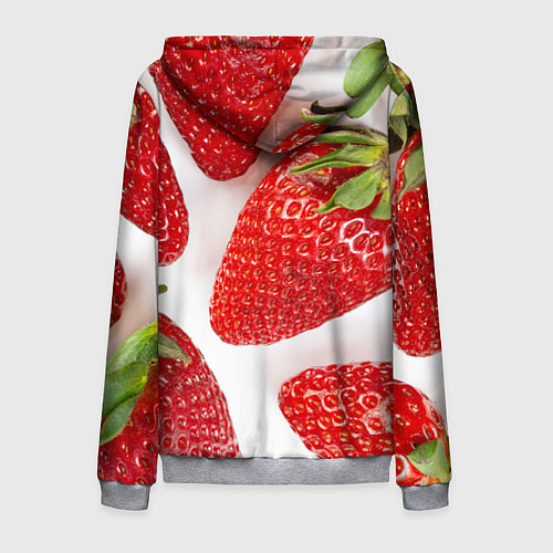 Мужская толстовка на молнии Strawberries / 3D-Меланж – фото 2