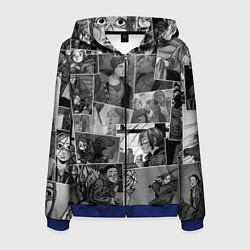 Толстовка 3D на молнии мужская The last of us comix, цвет: 3D-синий