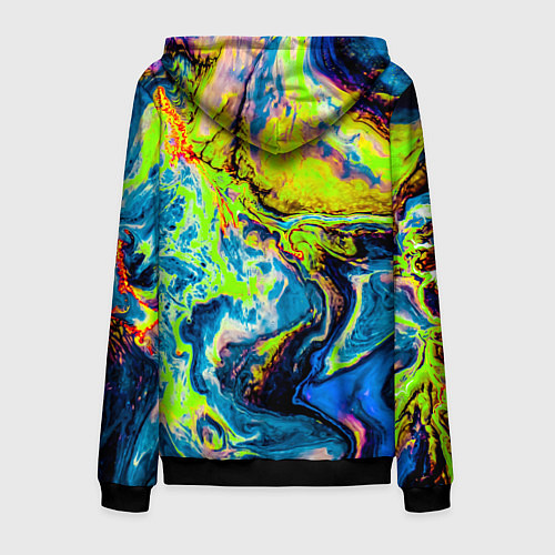 Мужская толстовка на молнии The Poisonous Palette / 3D-Черный – фото 2