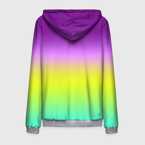 Мужская толстовка на молнии Multicolored Ombre gradient / 3D-Меланж – фото 2