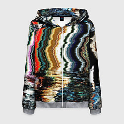 Мужская толстовка на молнии Glitch pattern - fashion trend