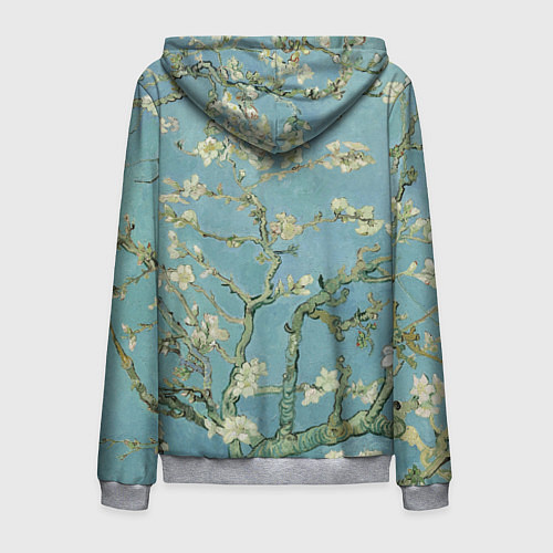 Мужская толстовка на молнии Ван Гог Селфи - Арт Портрет / 3D-Меланж – фото 2