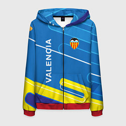 Толстовка 3D на молнии мужская Valencia Абстракция, цвет: 3D-красный