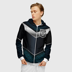 Толстовка 3D на молнии мужская Silver Russia, цвет: 3D-белый — фото 2