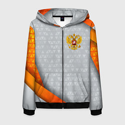 Мужская толстовка на молнии Orange & silver Russia