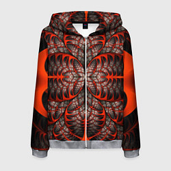 Толстовка 3D на молнии мужская Готический узор, цвет: 3D-меланж