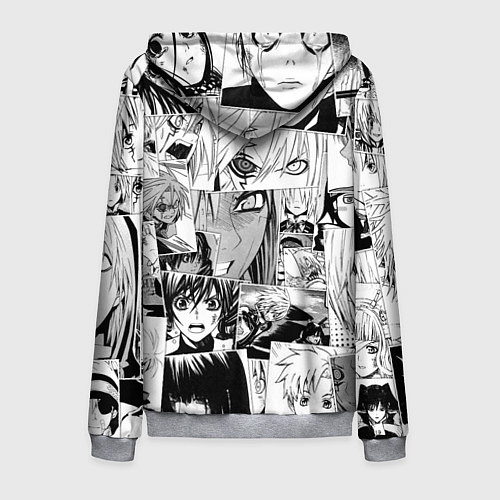 Мужская толстовка на молнии D Gray man pattern / 3D-Меланж – фото 2