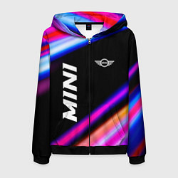 Толстовка 3D на молнии мужская Mini speed lights, цвет: 3D-черный