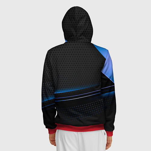 Мужская толстовка на молнии Bmw abstraction / 3D-Красный – фото 4