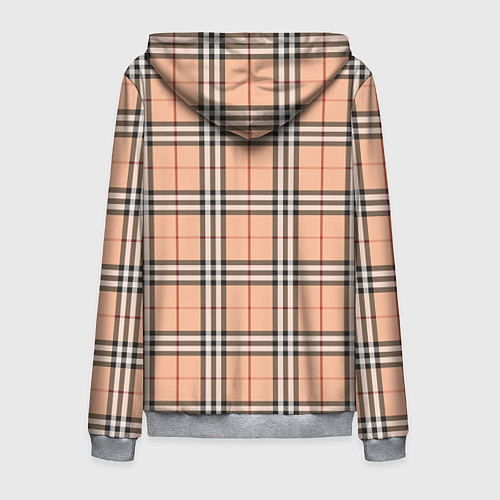 Мужская толстовка на молнии Королевский тартан / 3D-Меланж – фото 2