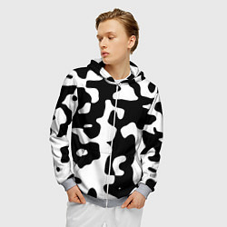 Толстовка 3D на молнии мужская Камуфляж Cowskin крупный, цвет: 3D-меланж — фото 2