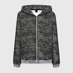 Мужская толстовка на молнии Камуфляж AOR-2 серый пиксель