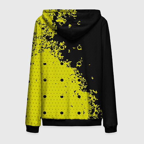 Мужская толстовка на молнии Black & Yellow / 3D-Черный – фото 2