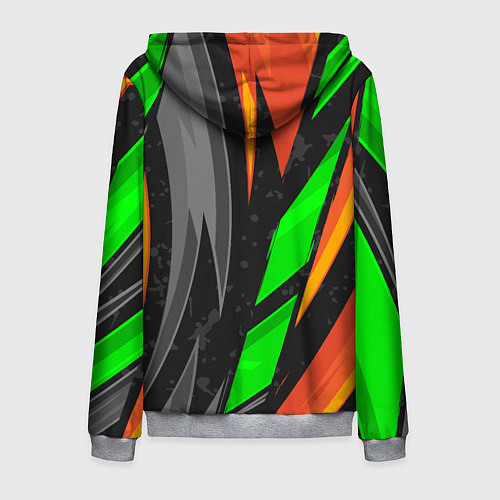 Мужская толстовка на молнии Абстракция / 3D-Меланж – фото 2