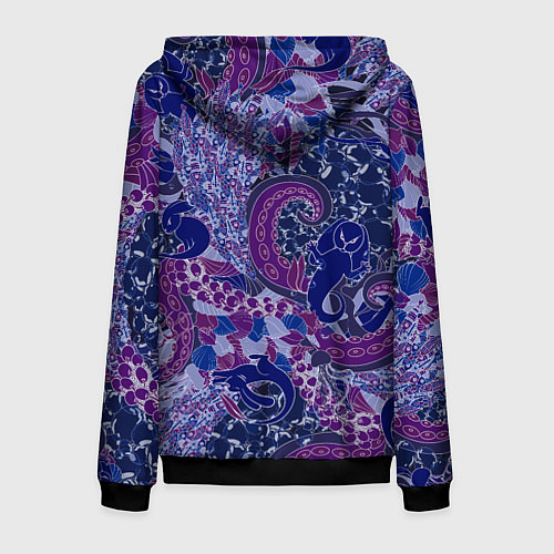 Мужская толстовка на молнии Морской кролик / 3D-Черный – фото 2