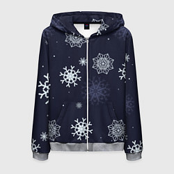 Мужская толстовка на молнии Снежная ночь