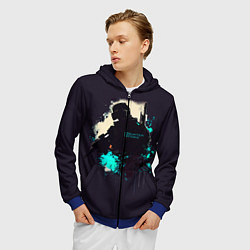 Толстовка 3D на молнии мужская CS GO Art, цвет: 3D-синий — фото 2
