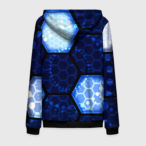 Мужская толстовка на молнии Магическая броня соты из игры ведьмак / 3D-Черный – фото 2