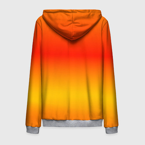 Мужская толстовка на молнии Переливы оранжевого / 3D-Меланж – фото 2