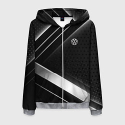 Толстовка 3D на молнии мужская Volkswagen sign, цвет: 3D-меланж