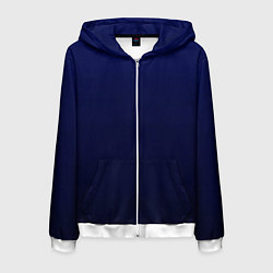 Мужская толстовка на молнии Градиент глубокий синий