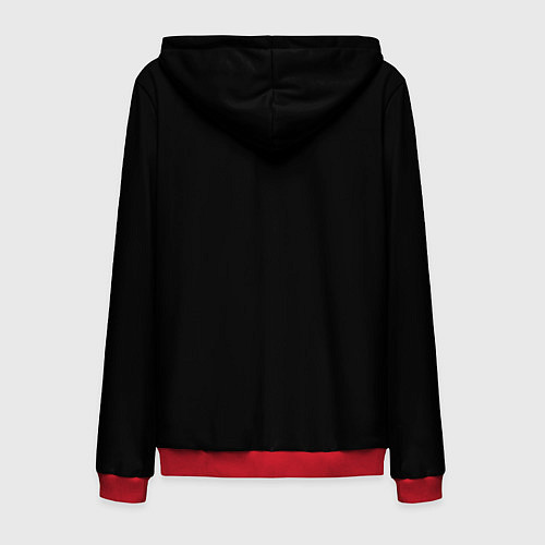 Мужская толстовка на молнии Rock and Roll Forever / 3D-Красный – фото 2