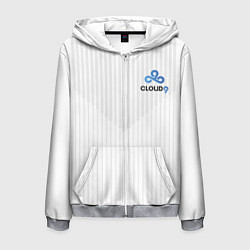 Мужская толстовка на молнии Cloud9 white