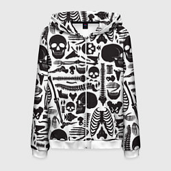 Мужская толстовка на молнии Human osteology