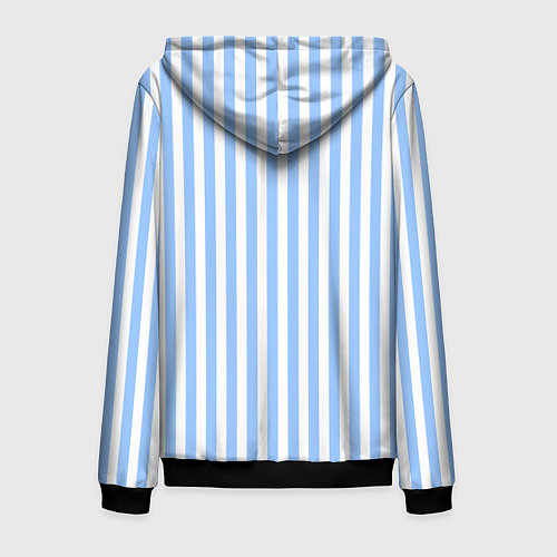 Мужская толстовка на молнии Полосатый морской / 3D-Черный – фото 2