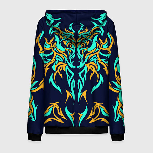 Мужская толстовка на молнии Колючий / 3D-Черный – фото 2