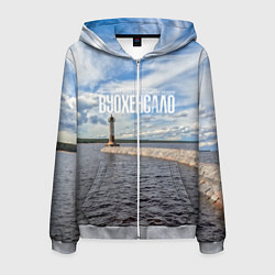 Мужская толстовка на молнии Маяк на Ладоге