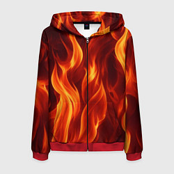 Мужская толстовка на молнии Пламя огня