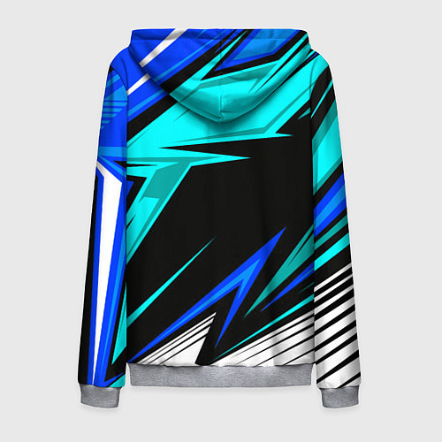 Мужская толстовка на молнии Фольцваген - sport uniform / 3D-Меланж – фото 2