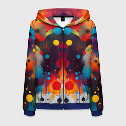 Мужская толстовка на молнии Mirrow colorful blots - abstraction - vogue