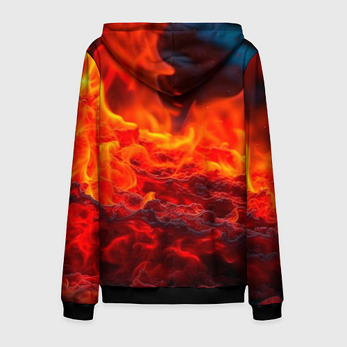 Мужская толстовка на молнии Магма / 3D-Черный – фото 2